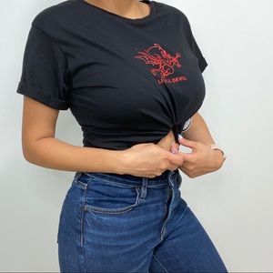 French Pastry “Little Devil” Crop Top - NWT